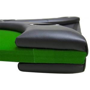 Pokertischdeckel "TRIO GREEN" oval - Holzplatte und Filzmatte - Schaumstoffkanten mit Kunstleder - 180x90 cm
