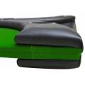 Pokertischdeckel "TRIO GREEN" oval - Holzplatte und Filzmatte - Schaumstoffkanten mit Kunstleder - 180x90 cm
