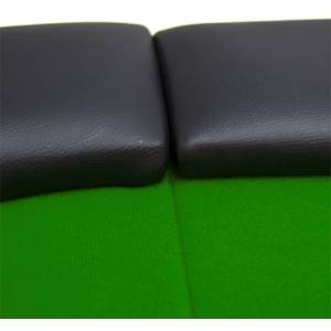 Oval "TRIO GREEN" Poker Table Top - wooden board and felt mat - foam leatherette edges - 180x90 cm.