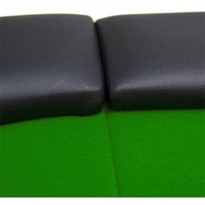 Pokertafel "TRIO GREEN" ovaal - houten blad en viltkleed - schuimrubberen randen met kunstleer - 180x90 cm
