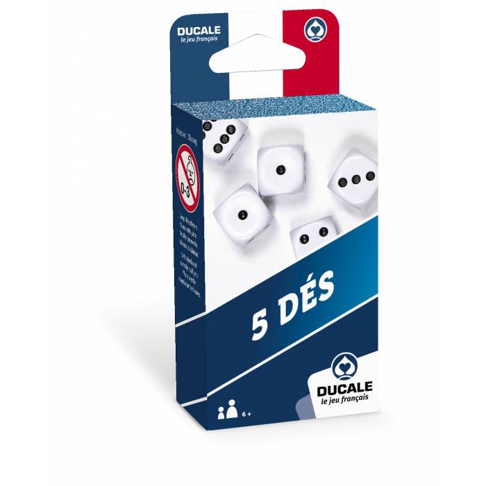 DUCALE Le Jeu Français : "5 DÉS - 18mm"