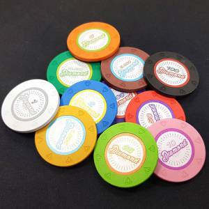 "DIAMOND" Tournament Version 1000 Poker Chip Set - made of 14g clay composite - with accessories.