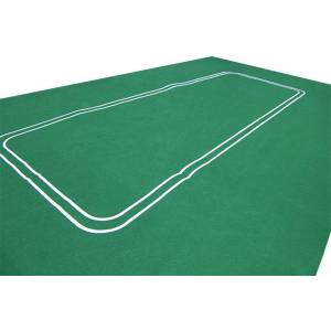 Tapete de póquer en fieltro verde - con betline - 180/90 cm
