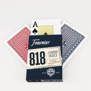 FOURNIER "818" - baraja de 54 cartas plastificadas - 2 índices jumbo
