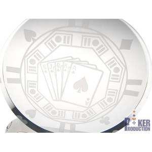 Torneo di poker Las Vegas - in vetro - alto 22 cm.