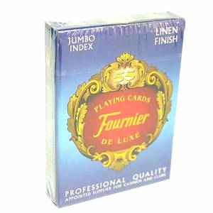 Fournier "DE LUXE JUMBO ROJO" - 54 cartas de cartón plastificado - 2 índices Jumbo