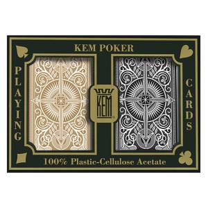 Duo pack Kem "ARROW JUMBO" - 2 zestawy 54 kart z 100% tworzywa sztucznego - format poker - 2 indeksy jumbo.