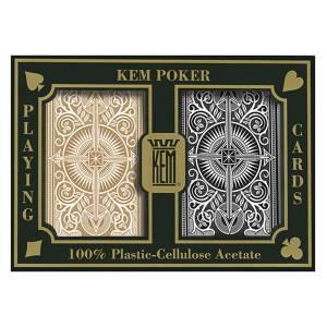 Duo pack Kem "ARROW" - Pacco di 2 mazzi di 54 carte in plastica al 100% - formato poker - in custodia di plastica - 2 indici sta