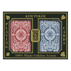 Duo pack Kem "ARROW" - Pack of 2 sets of 54 cards 100% plastic - poker size - in plastic case - 2 standard indexes.