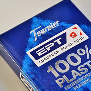 Fournier "EPT" - Jeu de 55 cartes 100% plastique – format poker - 2 index Jumbo