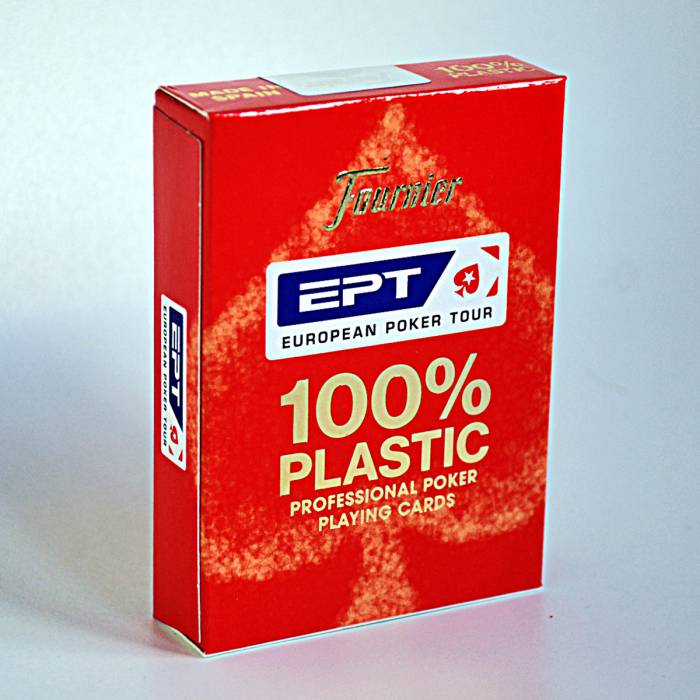 Fournier "EPT" - Jeu de 55 cartes 100% plastique – format poker - 2 index Jumbo