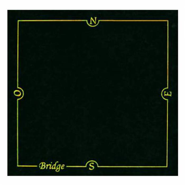 Tapete de Bridge em suedine - 77 x 77 cm