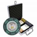 Mallette de 100 jetons de poker "CHIPS PALACE" - version TOURNOI - en clay composite 14 g - avec accessoires