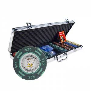 Mallette de 500 jetons de Poker "CHIPS PALACE" - version TOURNOI - en clay composite 14 g - avec accessoires