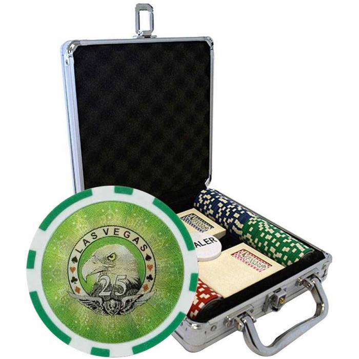 Mallette de 100 jetons de poker "ULTIMATE POKER CHIPS" - version TOURNOI - en ABS insert métallique 12 g - avec accessoires