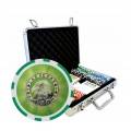 Mallette de 200 jetons de poker "LASER EAGLE " - en ABS insert métallique 12 g - avec accessoires