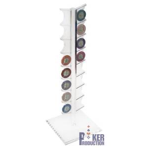 Presentation tower for 16 roulette chips - made of plexiglass - 49.5cm