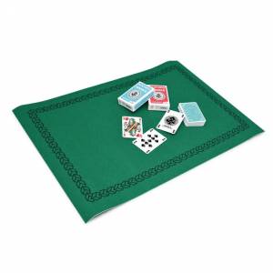 "GAME MAT" - French game Ducale - green felt - 40x60 cm - cardboard case.