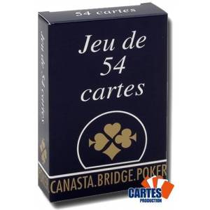 Gauloise - Jeu de 54 cartes cartonnées plastifiées – 4 index standards – portraits français - dos rouge