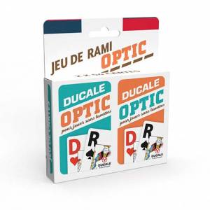 "JOGO DE RAMI OPTIC" Ducale o jogo francês - 2 baralhos de 54 cartas.