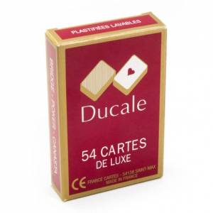 "DUCALE DE LUXE" - Dos Odéon - set van 54 geplastificeerde kartonnen speelkaarten.