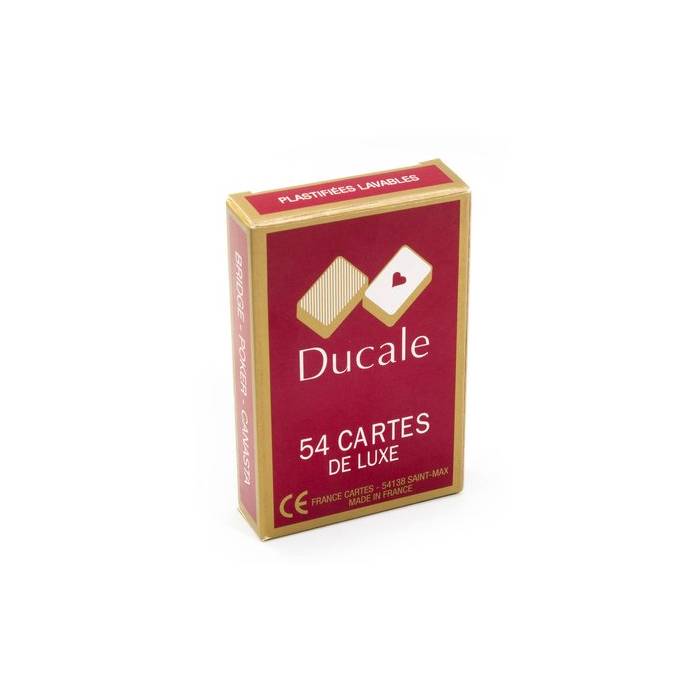 "DUCALE DE LUXE" – Dos Odéon – jeu de 54 cartes cartonnées plastifiées