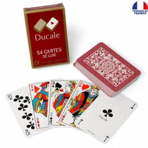 "DUCALE DE LUXE" - Dorso Odéon - set di 54 carte in cartoncino plastificato.