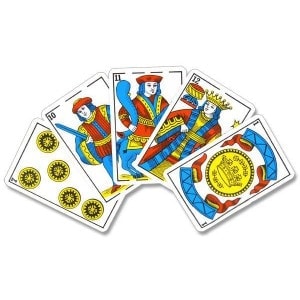 Cartas Españolas Ducale - juego de 40 cartas de cartón plastificadas.