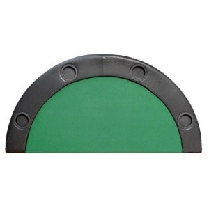 Dessus de table de poker rond  "ÉCO" – plateau en bois et tapis en feutrine – bords simili cuir en mousse - 120x60 cm