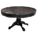 Funda de protección para mesa de póquer redonda - de imitación de cuero - bordes elásticos - 140 cm