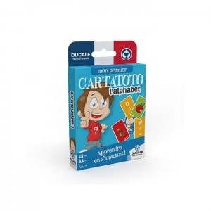 "CARTATOTO 1" pack includes a deck of cards specially designed to help children learn and review various subjects such as number