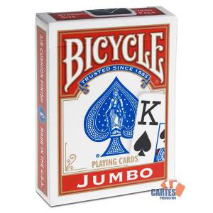 Bicycle Rider Back – jeu de 54 cartes toilées plastifiées – format poker – 2 Index jumbo