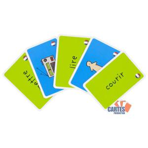 "CARTATOTO ENGLISH N3" Common Verbs - Game of 110 laminated cardboard cards