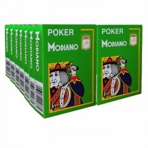 Pack of 14 "CRISTALLO" Modiano game cards - Green