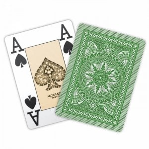 Pack of 14 "CRISTALLO" Modiano game cards - Green