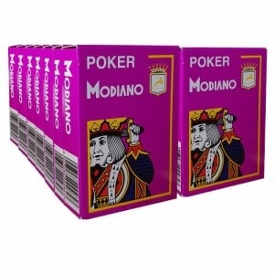 14 games pack of Modiano "CRISTALLO" cards - purple