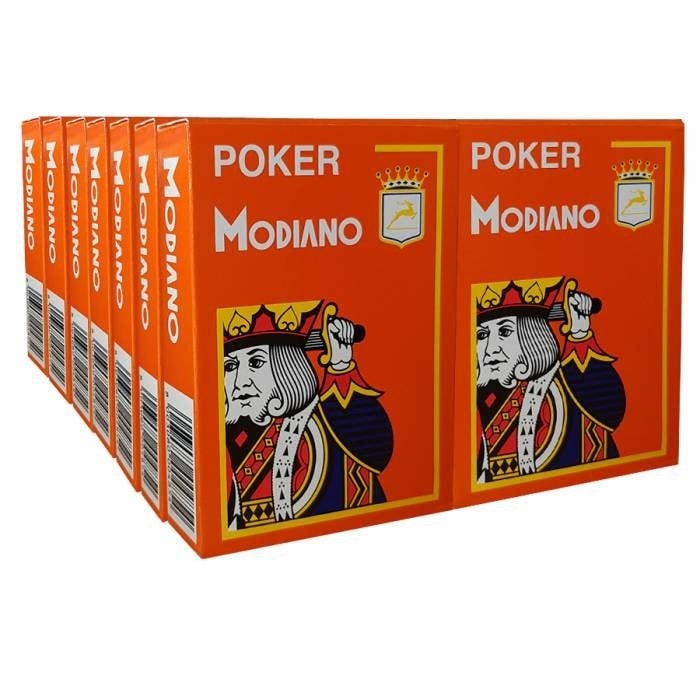 Set of 14 Modiano "CRISTALLO" game cards - Orange