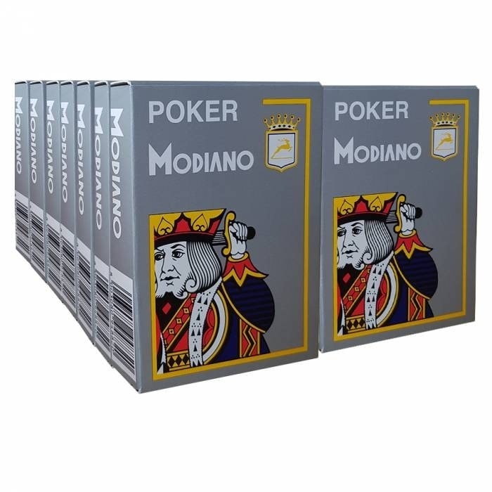 Set of 14 Modiano "CRISTALLO" playing cards - Gray