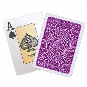 14-game pack of Modiano "TEXAS POKER HOLD EM" cards - Violet.