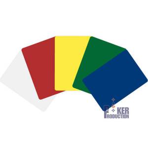 Cartes de coupe format poker – 100% plastique - 5 couleurs