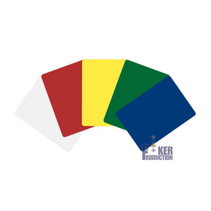 Cartes de coupe format poker – 100% plastique - 5 couleurs
