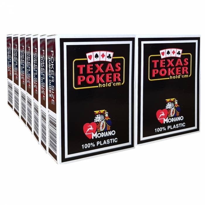 14 games pack of Modiano "TEXAS POKER HOLD EM" - Black.