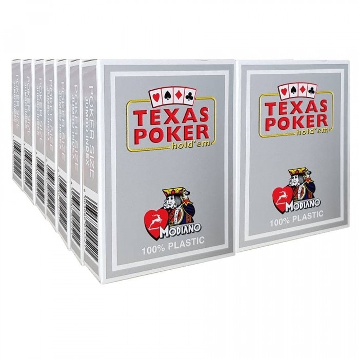 Cartouche de 14 jeux Modiano "TEXAS POKER HOLD EM" - Gris