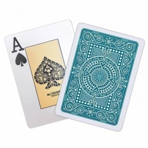 Spelkortsfodral med 14 spel Modiano "TEXAS POKER HOLD EM" - Mörkgrön