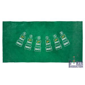 Tapis de Pai Gow en feutrine verte - 180 x 90 cm