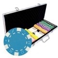 Mallette de 500 jetons de poker "DICE COLOR" - en ABS insert métallique 12 g - avec accessoires