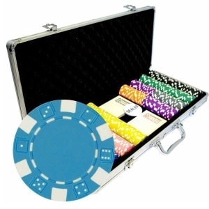 Mallette de 400 jetons de poker "DICE COLOR" - en ABS insert métallique 12 g - avec accessoires