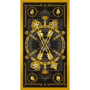 "KEYMASTER" Tarot blir "NYCKELMÄSTARE" Tarot på svenska.