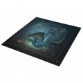 "ASTRO FISH 2" card reading mat - neoprene jersey - square - 80 x 80 cm