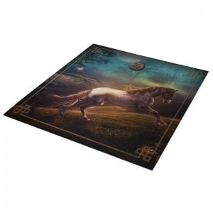 "Chinese Astro Horse" card reading mat - neoprene jersey - square - 80 x 80 cm.